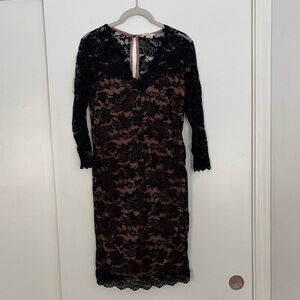 Elegant Black Lace Maternity Dress